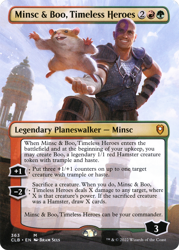 Minsc & Boo, Timeless Heroes (Borderless) (CLB-363) - Commander Legends: Battle for Baldur's Gate Foil