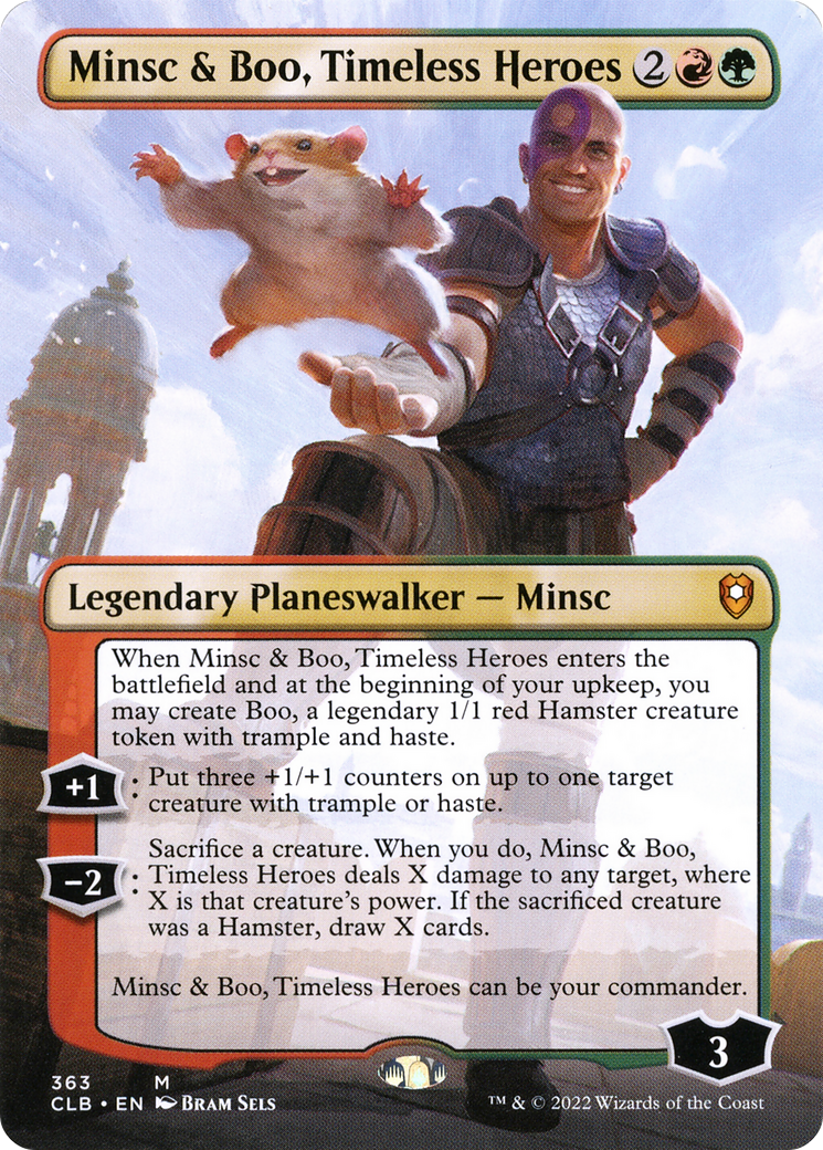 Minsc & Boo, Timeless Heroes (Borderless) (CLB-363) - Commander Legends: Battle for Baldur's Gate