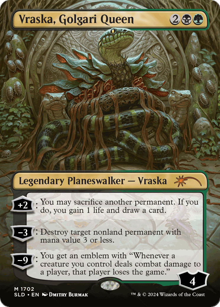 Vraska, Golgari Queen (1702) (SLD-1702) - Secret Lair Drop (Borderless)