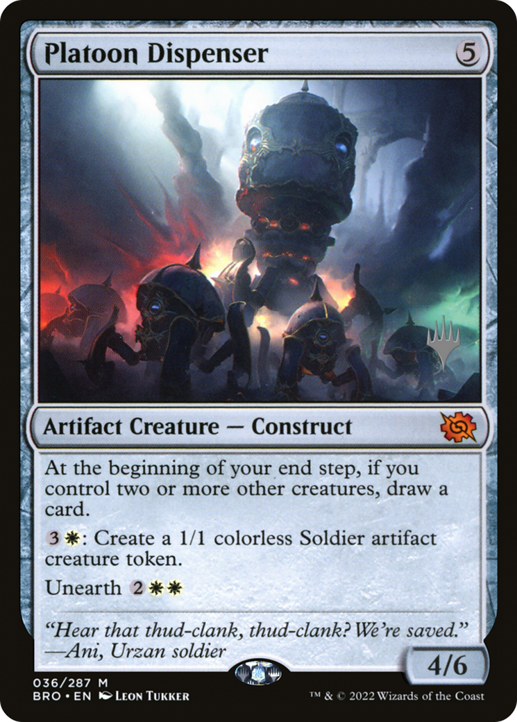 Platoon Dispenser (PPBRO-036) - The Brothers' War Promos