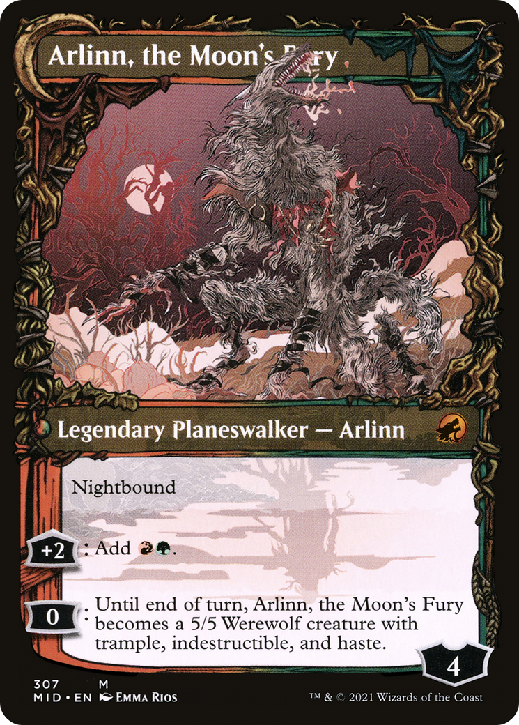 Arlinn, the Pack's Hope (Showcase) (MID-307) - Innistrad: Midnight Hunt: (Showcase, Double Faced Transform) Foil