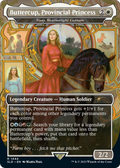 Buttercup, Provincial Princess - Sisay, Weatherlight Captain (SLD-1444) - Secret Lair Drop / Buttercup, Provincial Princess (Borderless)