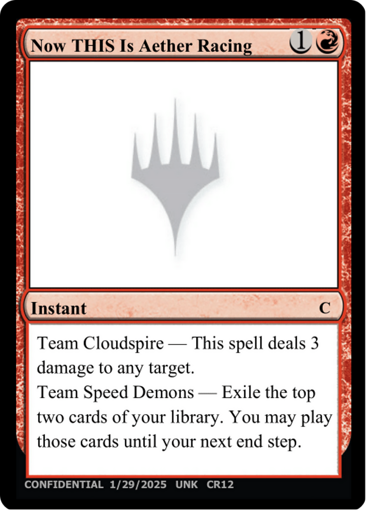 Now THIS Is Aether Racing (UNK-) - Un-Known Event Playtest Cards