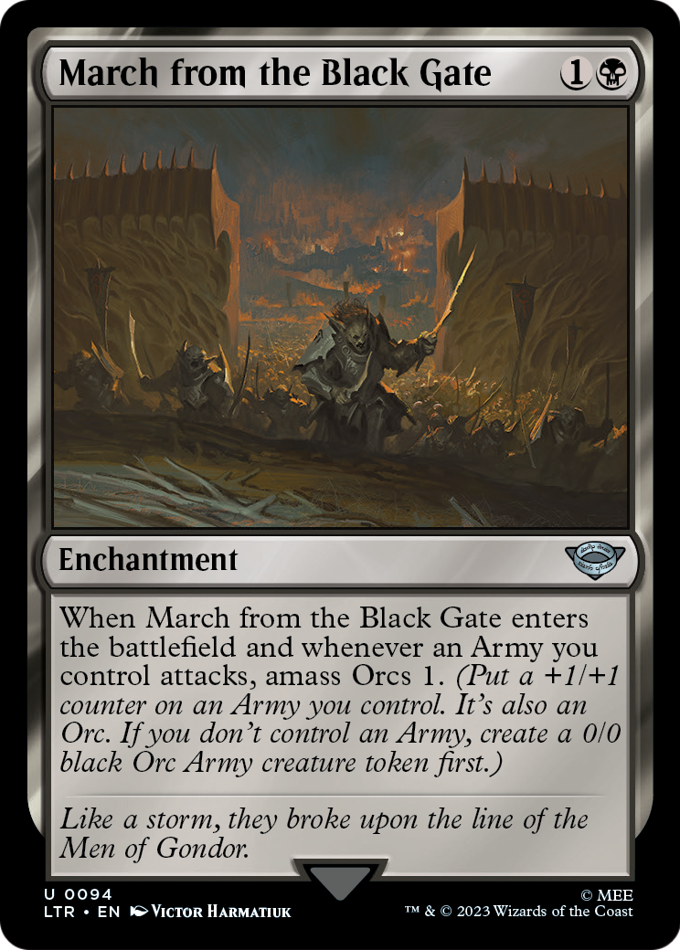 March from the Black Gate (LTR-094) - The Lord of the Rings: Tales of Middle-earth Foil