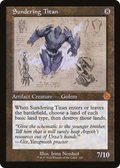 Sundering Titan (Schematic) (BRR-120) - The Brothers' War Retro Artifacts Foil