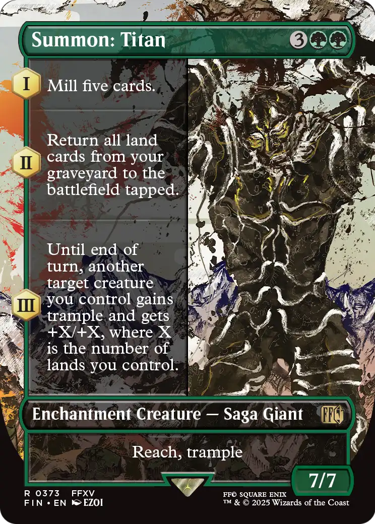 Summon: Titan (Borderless) (FIN-373) - FINAL FANTASY: (enchantment)