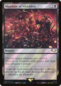 Mandate of Abaddon (Surge Foil) (40K-040) - Warhammer 40,000 Commander Foil