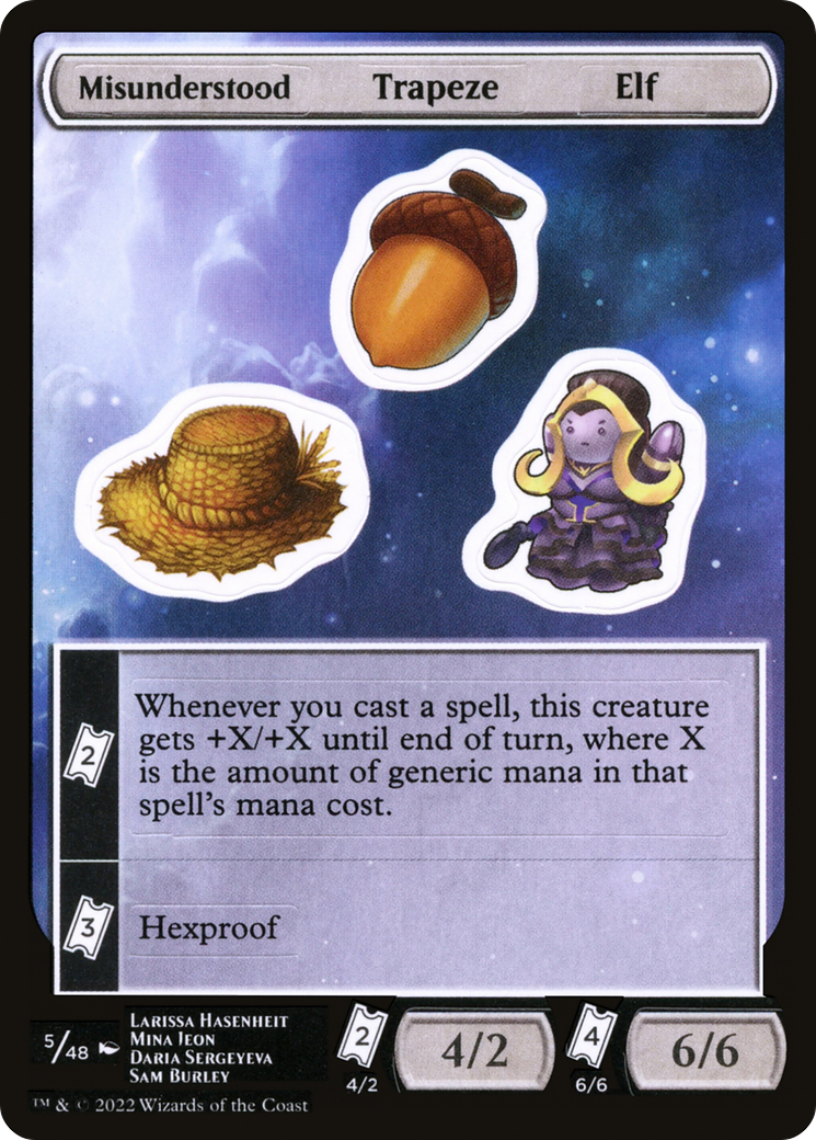 Misunderstood Trapeze Elf (UNF-005) - Unfinity Sticker Sheets