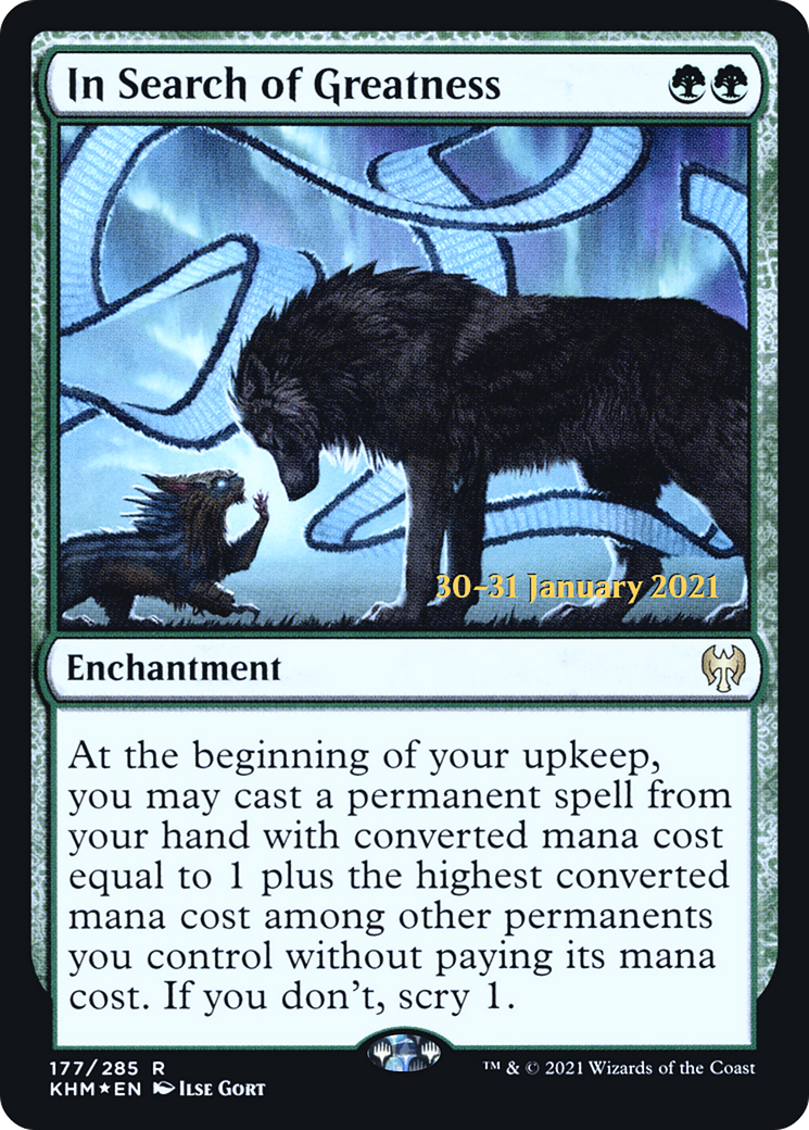 In Search of Greatness (PRE-177S) - Kaldheim Promos Foil