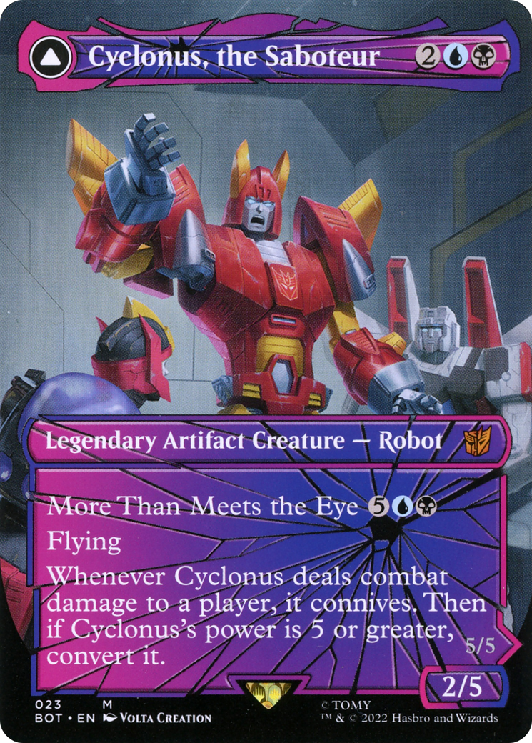Cyclonus, the Saboteur (Shattered Glass) (BOT-023) - Transformers: (convertdfc, shatteredglass) (Borderless)