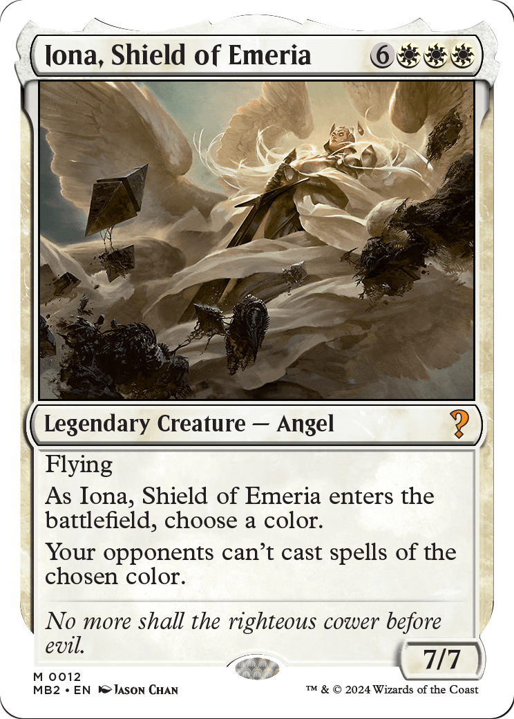 Iona, Shield of Emeria (White Border) (MB2-012) - Mystery Booster 2