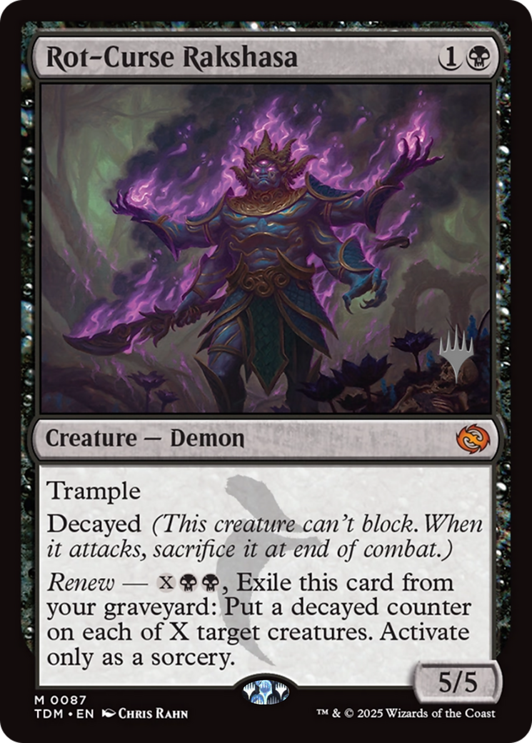 Rot-Curse Rakshasa (PPTDM-087) - Promo Pack: Tarkir: Dragonstorm Foil