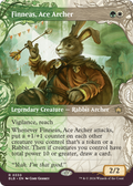 Finneas, Ace Archer (Showcase) (BLB-330) - Bloomburrow: (Showcase) (Borderless) Foil
