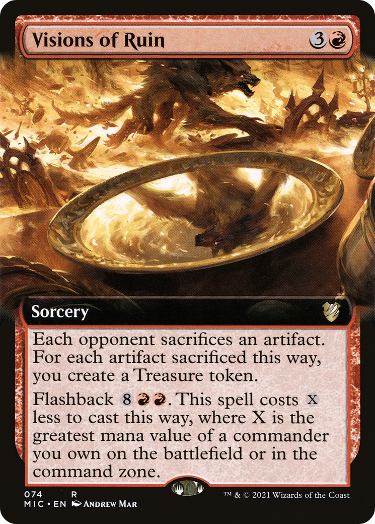 Visions of Ruin (Extended Art) (MIC-074) - Midnight Hunt Commander: (Extended Art)