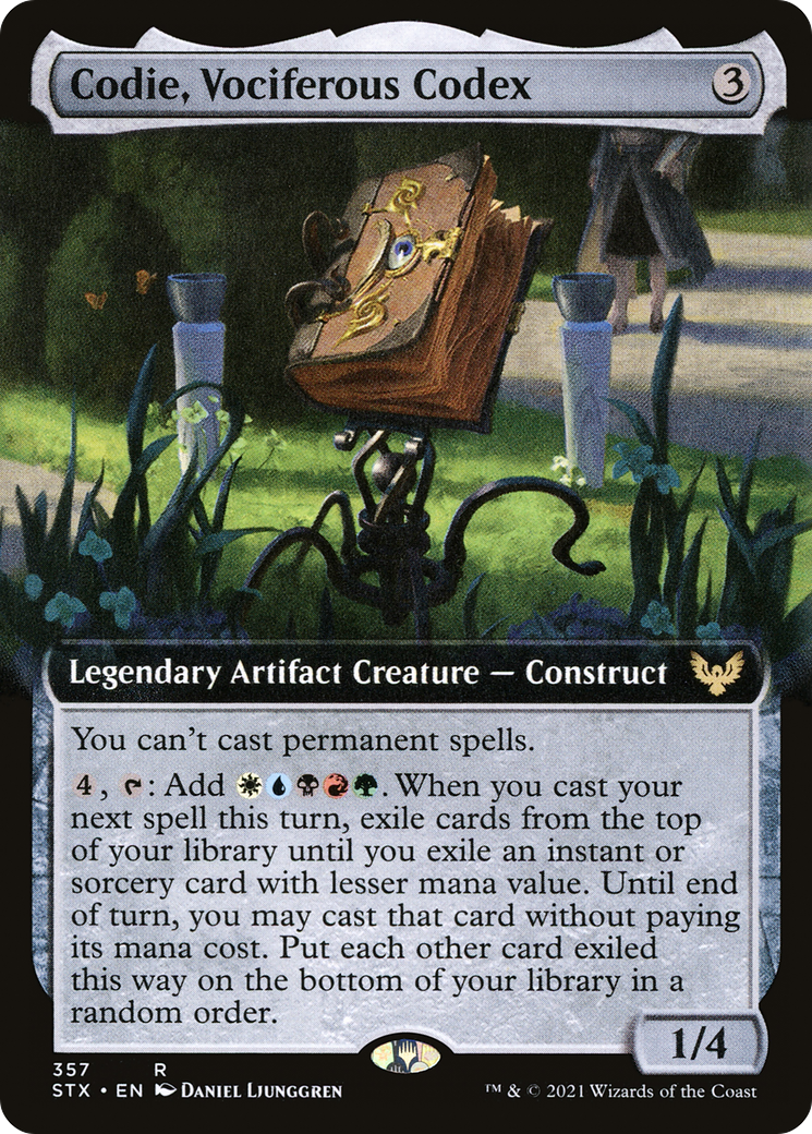 Codie, Vociferous Codex (Extended Art) (STX-357) - Strixhaven: School of Mages: (Extended Art) Foil