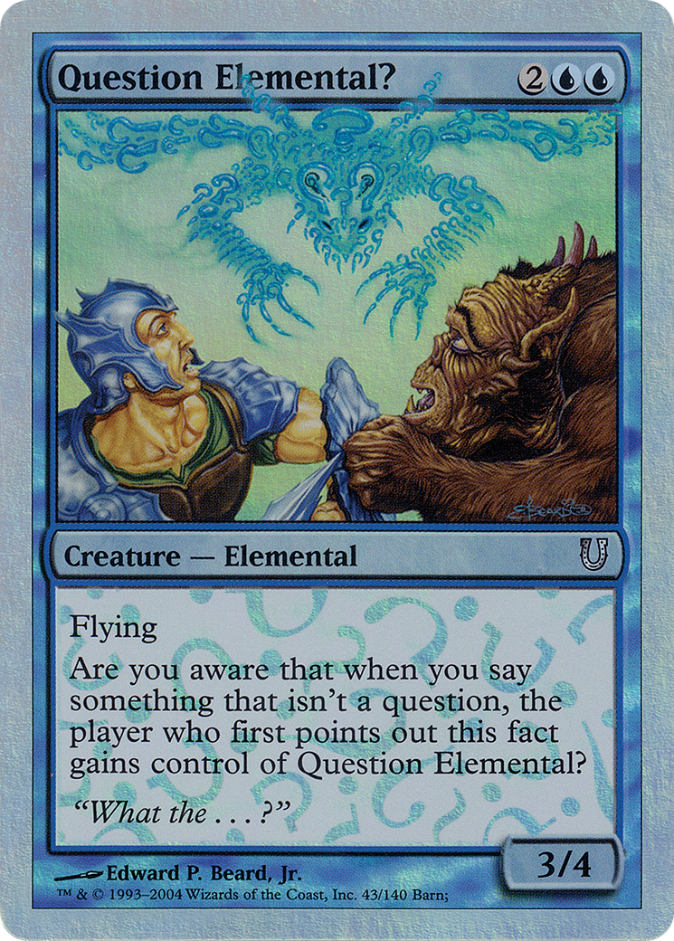 Question Elemental? (Alternate Foil) (UNH-043) - Unhinged Foil