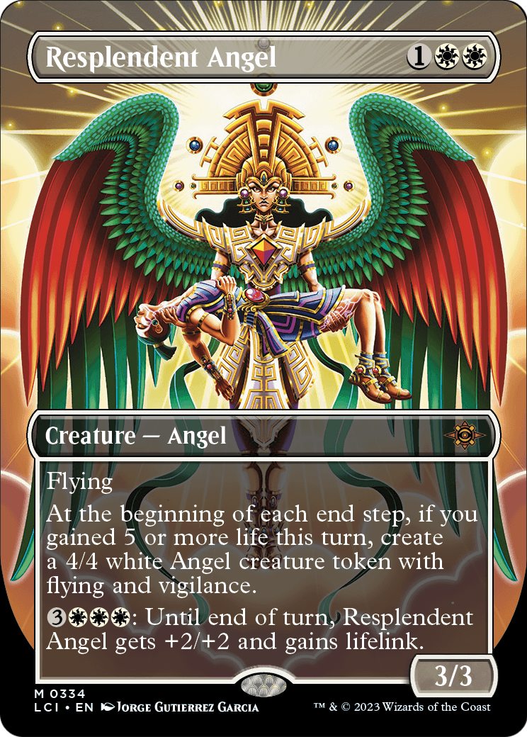Resplendent Angel (Borderless) (LCI-334) - The Lost Caverns of Ixalan