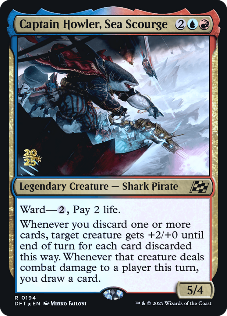 Captain Howler, Sea Scourge (PRE-194) - Prerelease Cards Foil