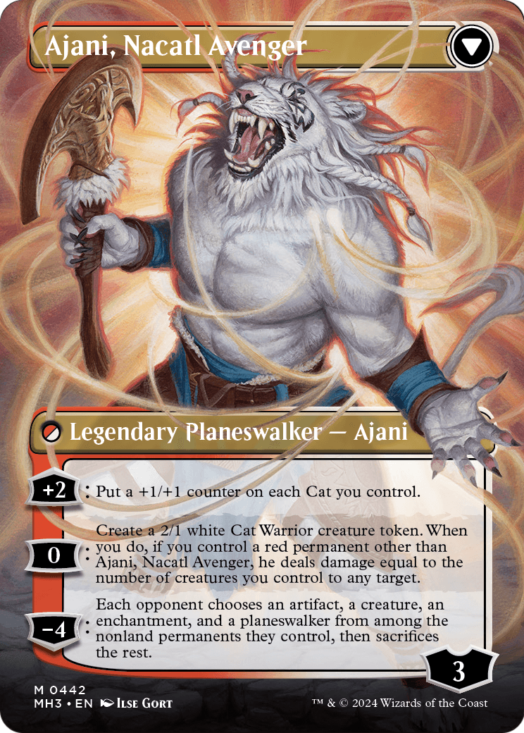 Ajani, Nacatl Pariah (Borderless) (MH3-442) - Modern Horizons 3 Foil