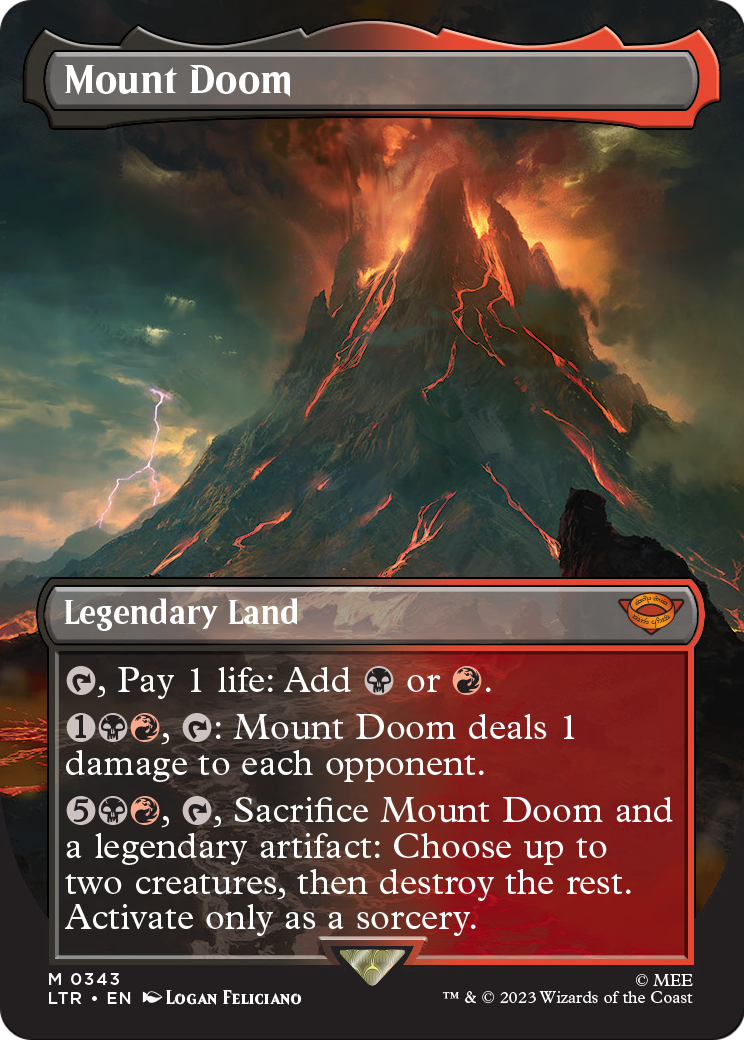 Mount Doom (Borderless) (LTR-343) - The Lord of the Rings: Tales of Middle-earth Foil