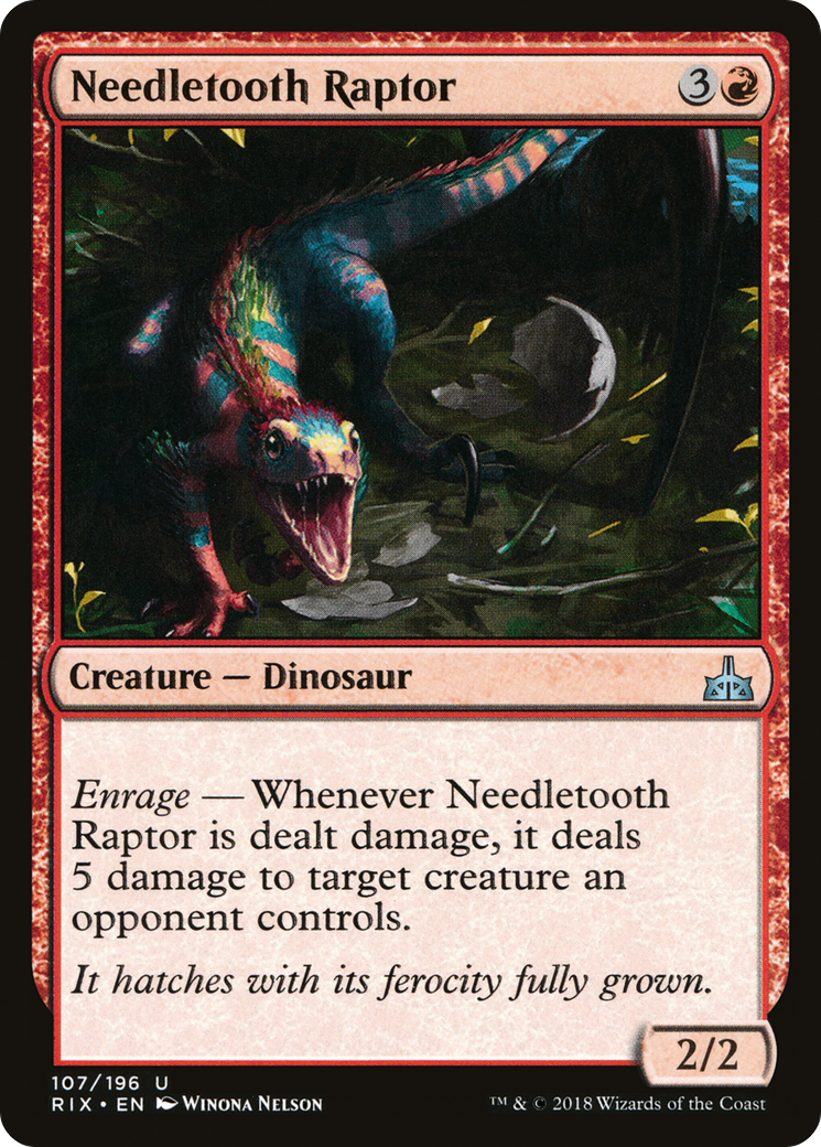 Needletooth Raptor (RIX-107) - Rivals of Ixalan Foil