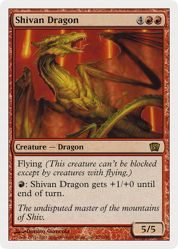 Shivan Dragon (8ED-221) - 8th Edition Foil