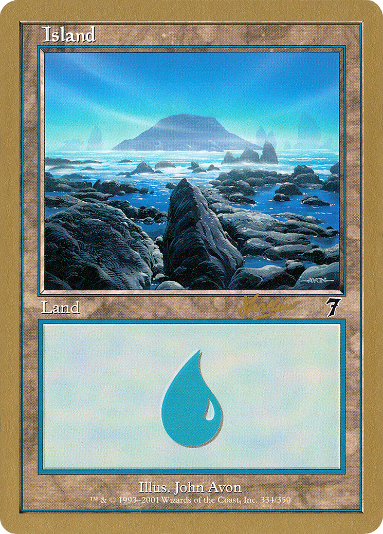 Island (334) - 2002 Sim Han How (7ED) (WCD-) - World Championship Decks 2002
