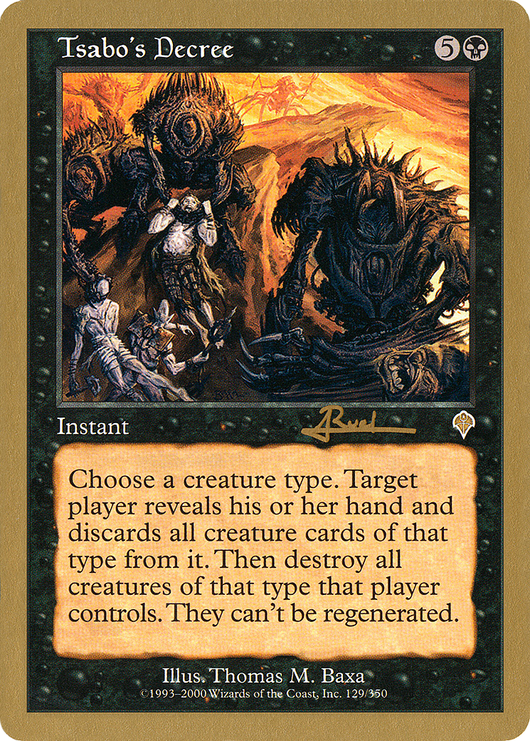 Tsabo's Decree - 2001 Antoine Ruel (INV) (WCD-) - World Championship Decks 2001