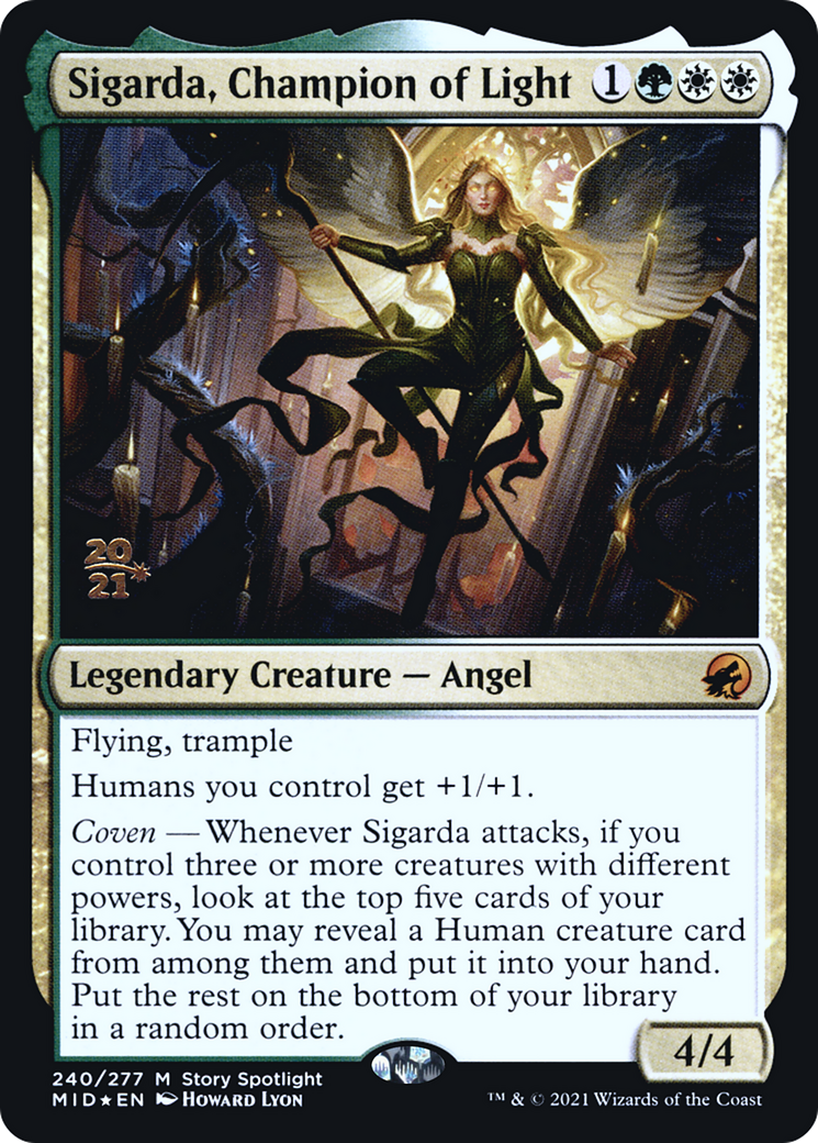 Sigarda, Champion of Light (PRE-240S) - Innistrad: Midnight Hunt Promos Foil