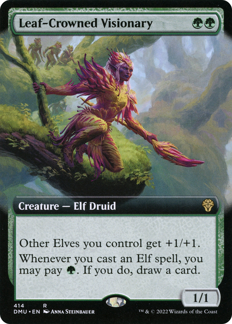Leaf-Crowned Visionary (Extended Art) (DMU-414) - Dominaria United: (Extended Art)