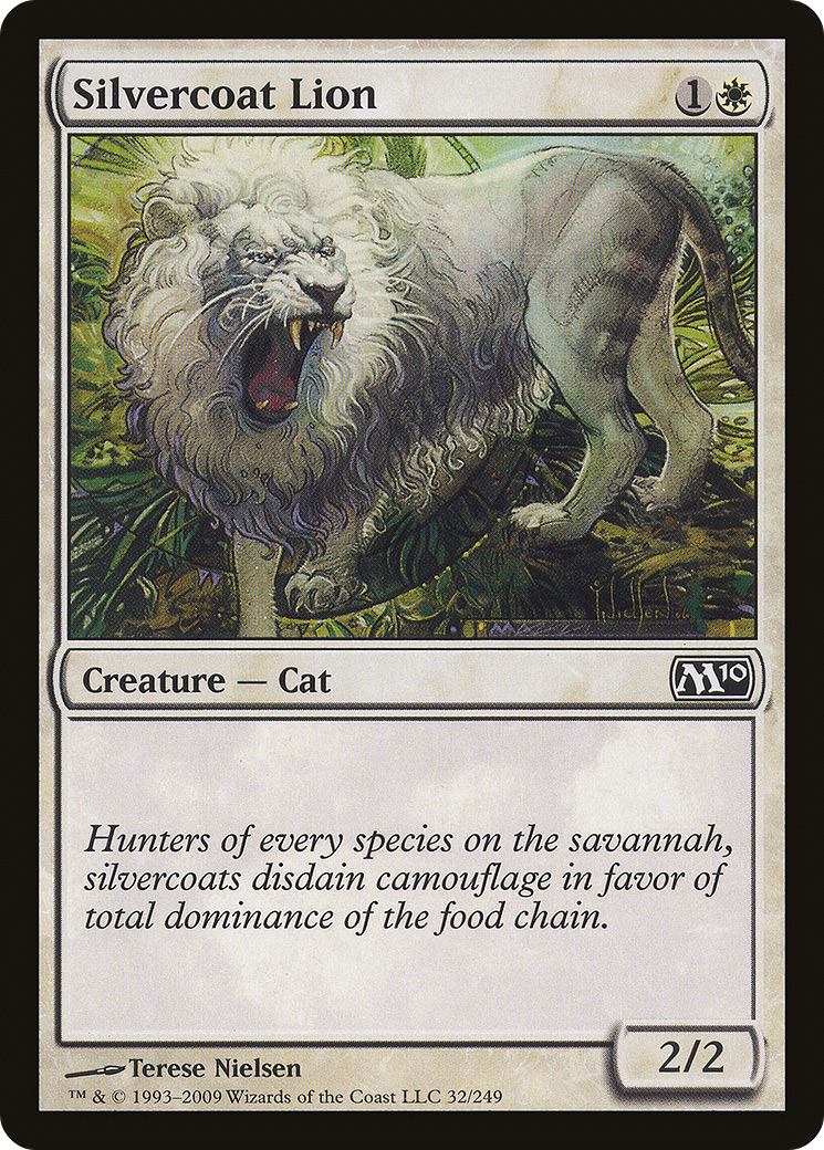 Silvercoat Lion (M10-032) - Magic 2010 Foil