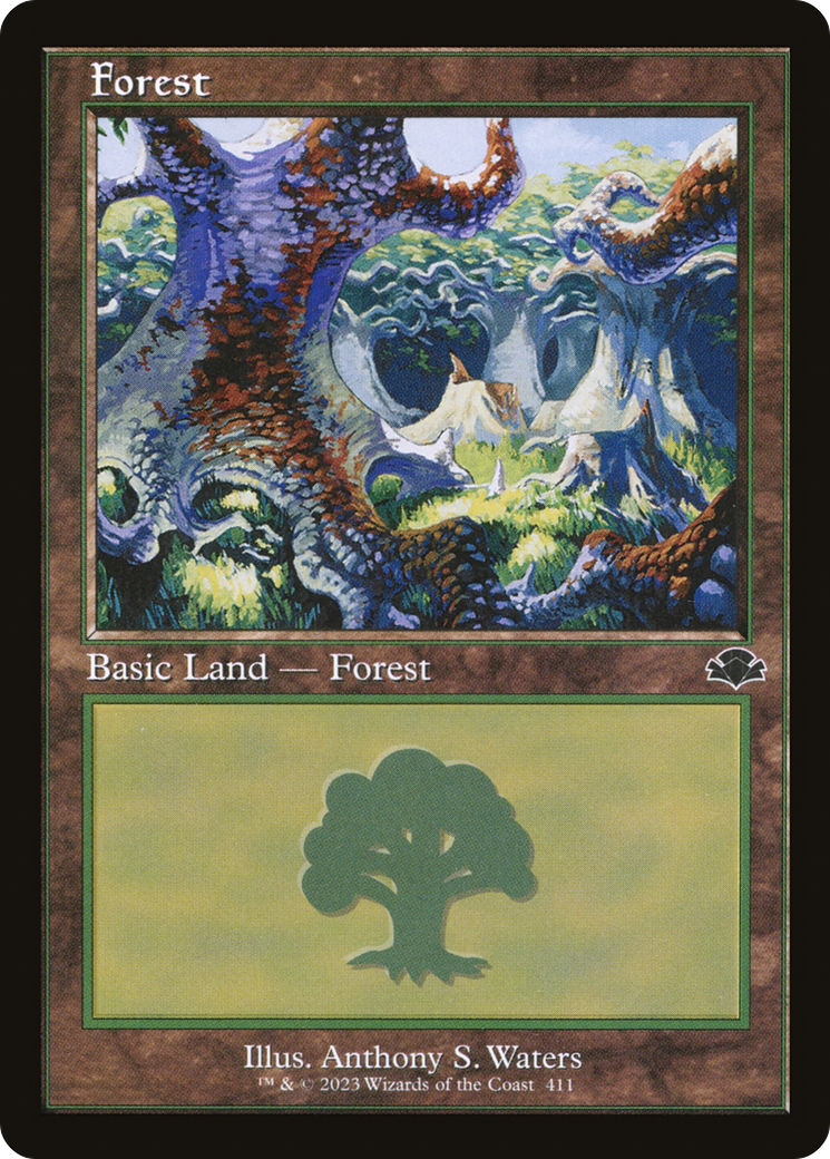 Forest (411) (Retro Frame) (DMR-411) - Dominaria Remastered