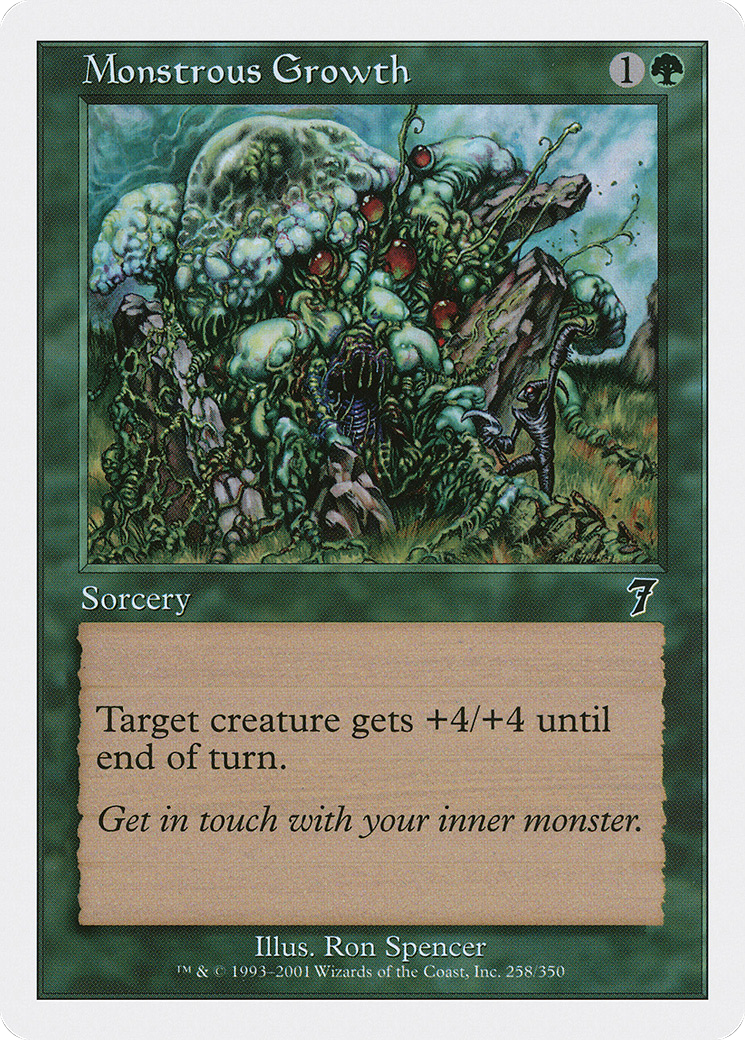 Monstrous Growth (7ED-258) - 7th Edition Foil