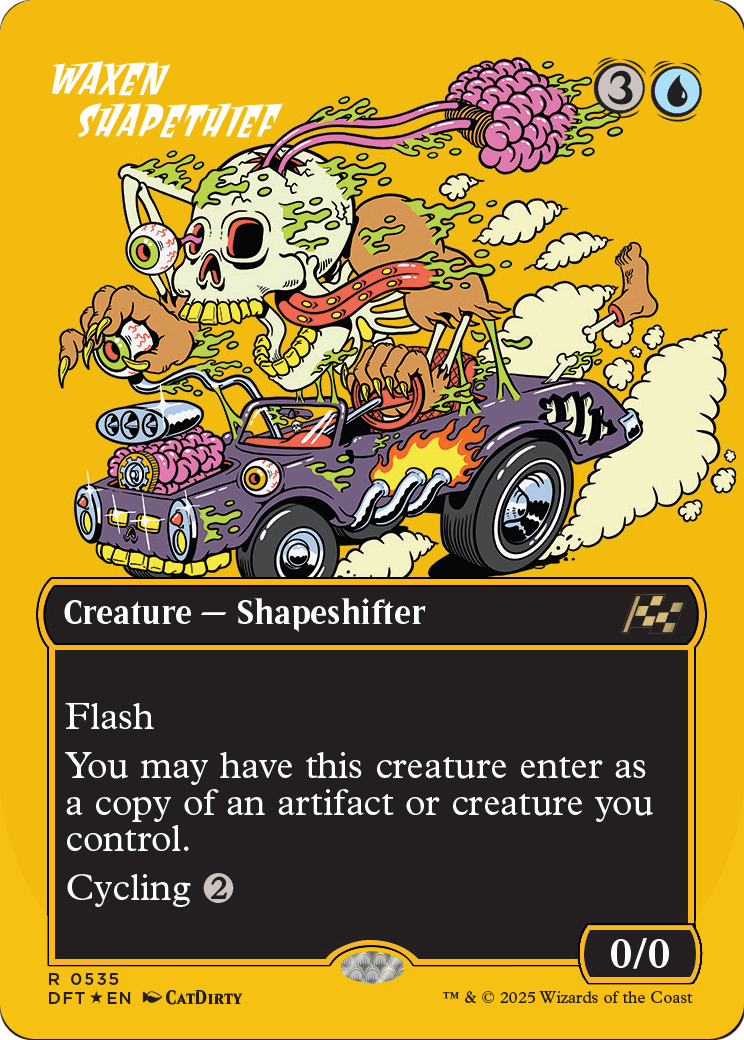 Waxen Shapethief (Borderless) (First-Place Foil) (DFT-535) - Aetherdrift Foil