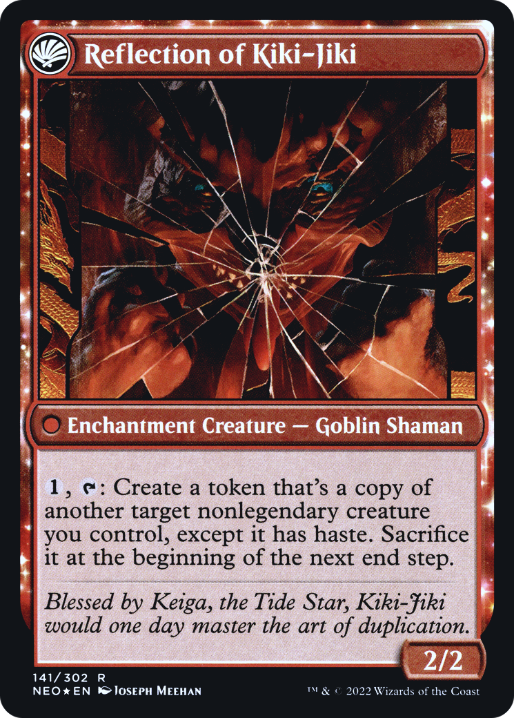 Fable of the Mirror-Breaker (PRE-141) - Kamigawa: Neon Dynasty Promos: (fandfc, enchantment) Foil