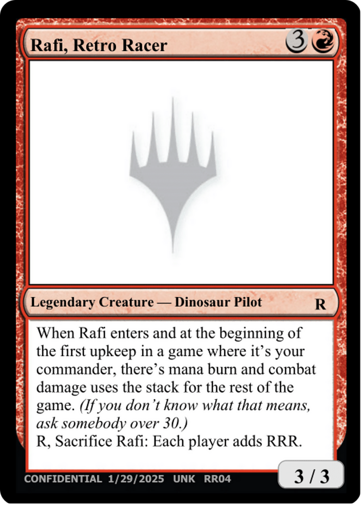 Rafi, Retro Racer (UNK-) - Un-Known Event Playtest Cards
