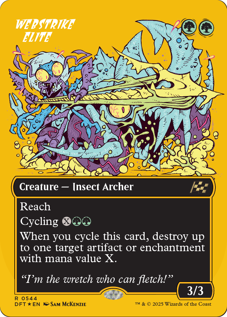 Webstrike Elite (Borderless) (First-Place Foil) (DFT-544) - Aetherdrift Foil