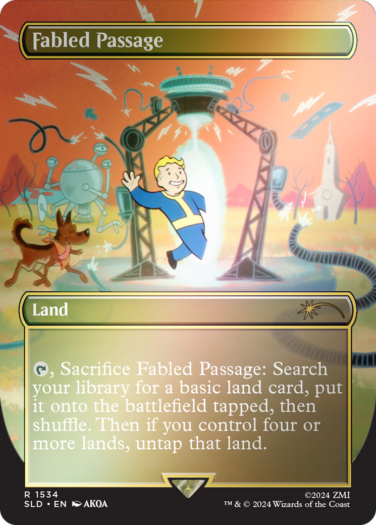 Fabled Passage (1534) (Rainbow Foil) (SLD-1534) - Secret Lair Drop (Borderless) Foil