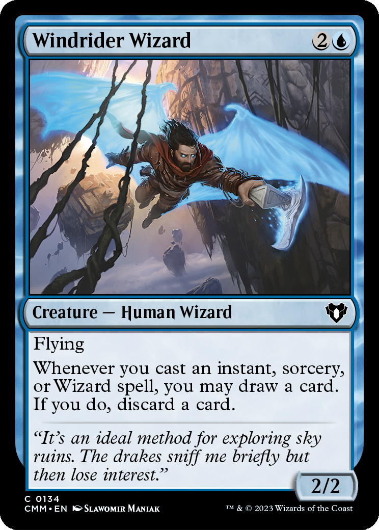 Windrider Wizard (CMM-134) - Commander Masters Foil