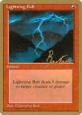 Lightning Bolt - 1996 George Baxter (4ED) (WCD-) - Pro Tour Collector Set
