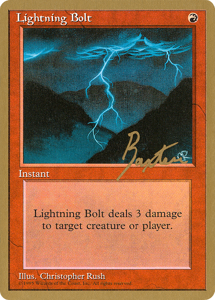 Lightning Bolt - 1996 George Baxter (4ED) (WCD-) - Pro Tour Collector Set