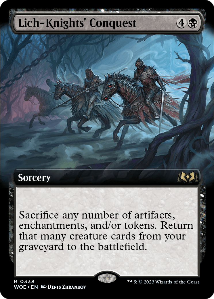 Lich-Knights' Conquest (Extended Art) (WOE-338) - Wilds of Eldraine: (Extended Art)