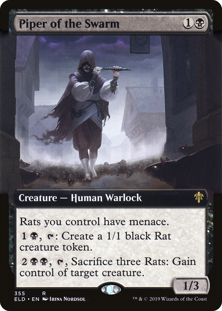 Piper of the Swarm (Extended Art) (ELD-355) - Throne of Eldraine: (Extended Art) Foil