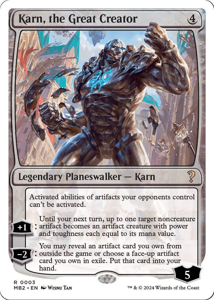 Karn, the Great Creator (White Border) (MB2-003) - Mystery Booster 2