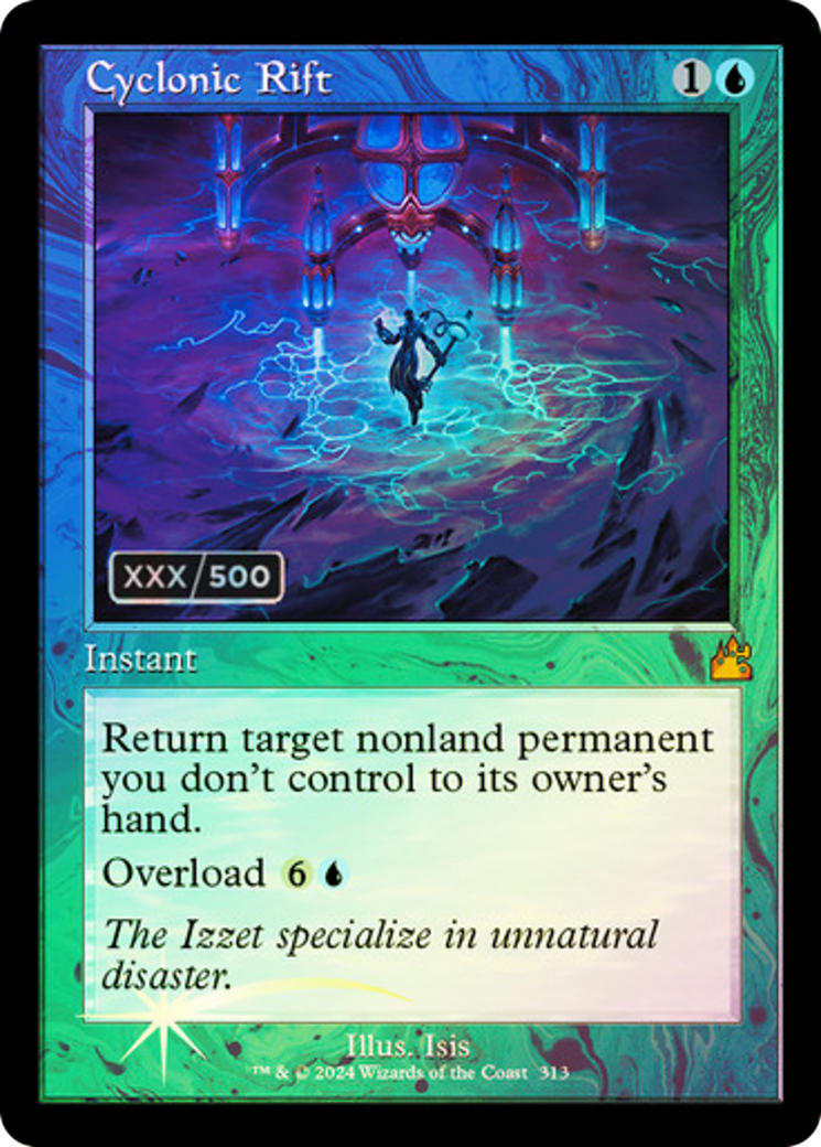 Cyclonic Rift (Retro Frame) (Serial Numbered) (RVR-313) - Ravnica Remastered Foil