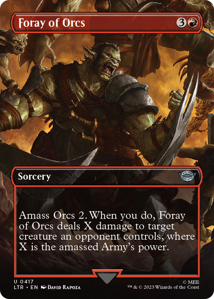 Foray of Orcs (Borderless) (LTR-417) - The Lord of the Rings: Tales of Middle-earth