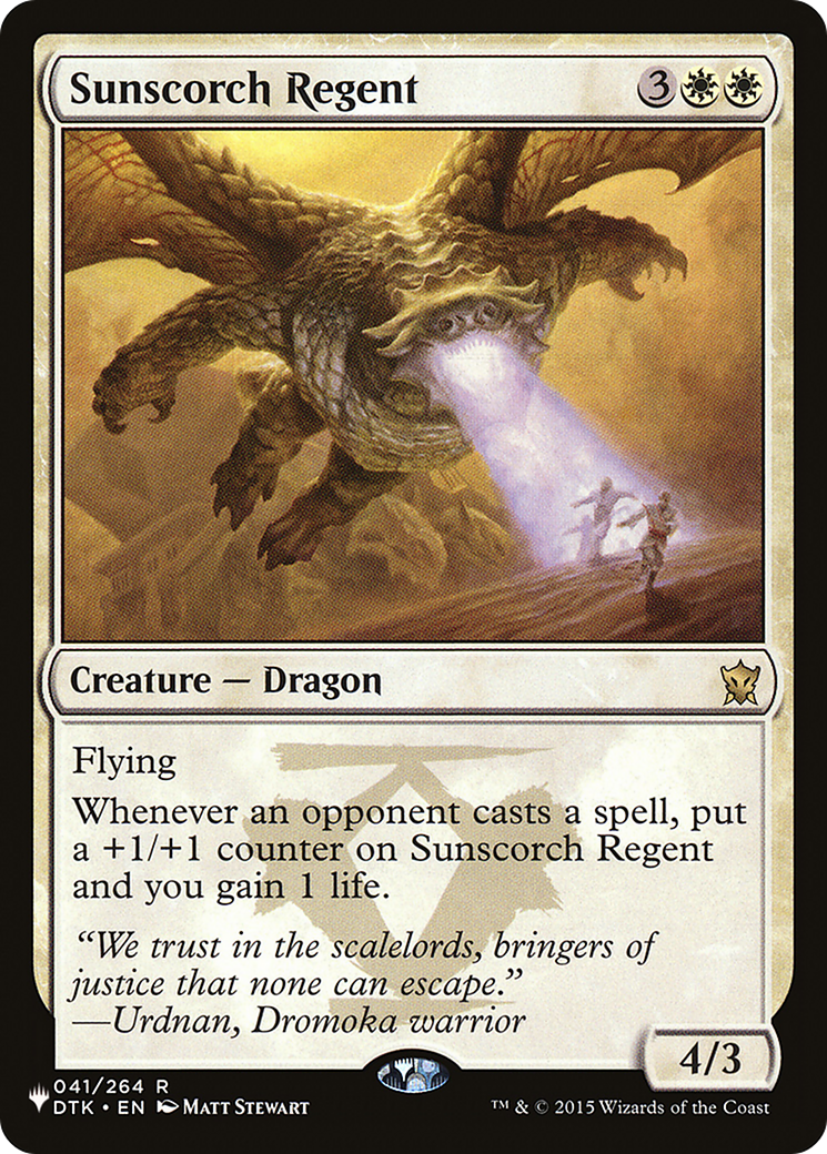 Sunscorch Regent (LIST-DTK-41) - The List Reprints