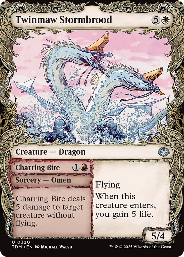 Twinmaw Stormbrood (Showcase) (TDM-320) - Tarkir: Dragonstorm: (Showcase) Foil
