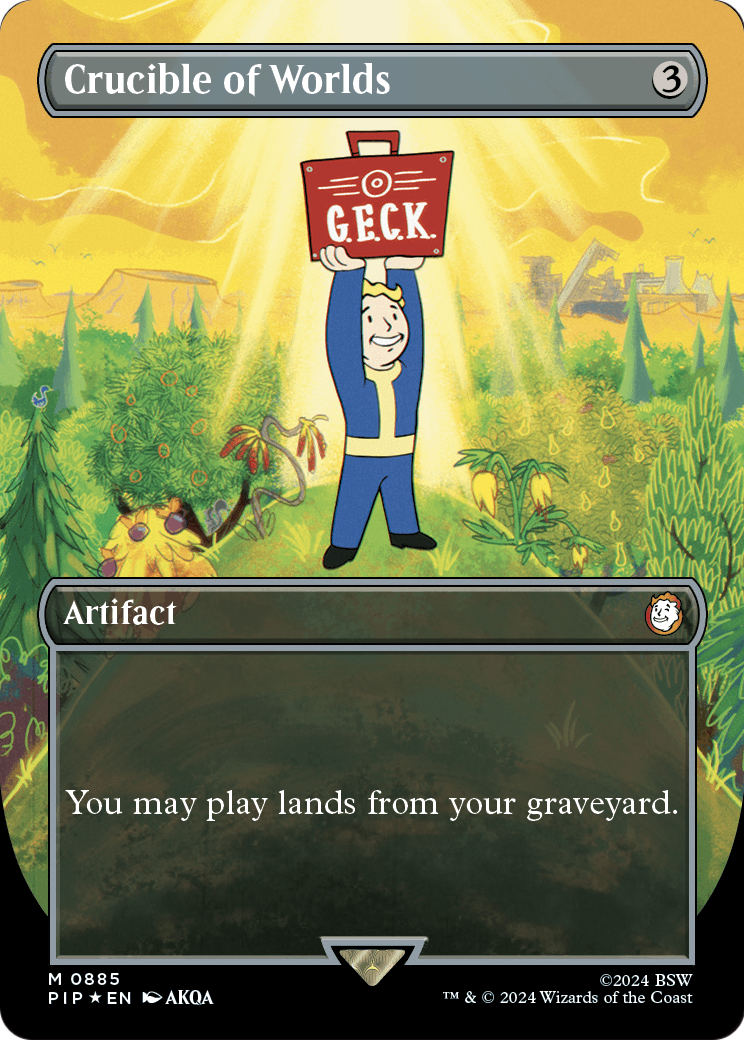 Crucible of Worlds (Borderless) (Surge Foil) (PIP-885) - Fallout Foil