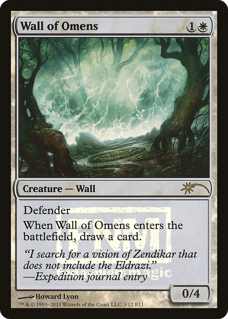 Wall of Omens (FNM-) - Friday Night Magic 2011 Foil